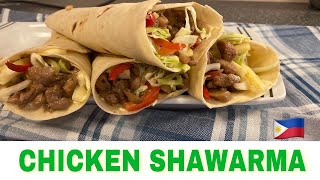 CHICKEN SHAWARMA AT HOME WITHOUT OVEN FILIPINO STYLE [upl. by Yssirk]