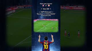 Day 318 318ᵗʰ Messi goal at Barcelona vs Atletico Madrid on December 16 2012 [upl. by Pitt]