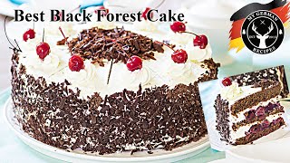 The best Black Forest Cake  How to Bake Authentic Schwarzwälder Kirschtorte [upl. by Tews]