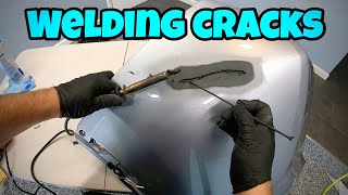 How to Easily Fix Cracks by Plastic Welding [upl. by Elbam]