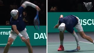 Jack Draper slams mental calendar as he destroys racket in Davis Cup defeat [upl. by Nedla]