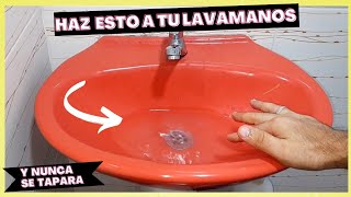 Como DESTAPAR el LAVAMANOS del BAÑO [upl. by Miche]