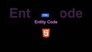 HTML Entity Examples  Shorts [upl. by Ainimreh]