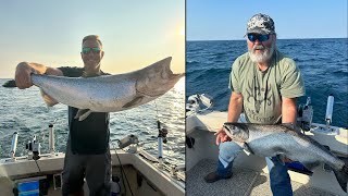 Lake Michigan Salmon Fishing Manistee [upl. by Ssitruc345]