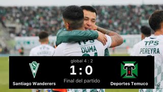 Santiago Wanderers 1 4 Vs 2 0 Deportes Temuco  Liguilla Primera B 2023  SEMI FINAL vuelta [upl. by Ragnar]