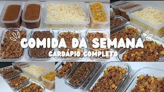 PREPARANDO AS COMIDAS DA SEMANA SEM CONGELAR  CARDÁPIO COMPLETO E ECONÔMICO COMIDA SAUDÁVEL [upl. by Lierbag]