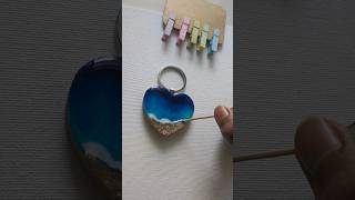 DIY RESIN KEYCHAIN 🌊 art artwork arte resin resinart resinartwork resingifts shorts diy 3d [upl. by Ian501]