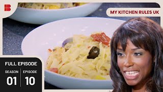 Seafood Pasta Battle  My Kitchen Rules UK  Cooking Show [upl. by Etnovert]