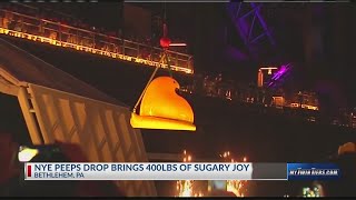 NYE quotPeeps dropquot brings 400lbs of sugary joy [upl. by Donelu]