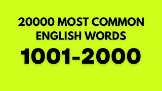 20000 most common English words 10012000 [upl. by Ilagam369]