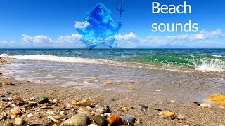 beach sounds for relaxation waves crashing sleep music water sounds [upl. by Larianna378]