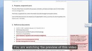 Filling in the template  How to Write the ISMS Policy According to ISO 27001 [upl. by Selwyn]