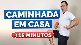 🔴 CAMINHADA EM CASA para EMAGRECER  15 minutos  Ginástica Iniciantes  Aurélio Alfieri [upl. by Yttocs]