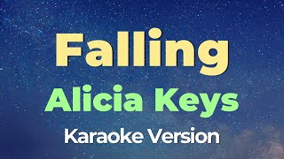 Alicia Keys  Falling Karaoke Instrumental amp Lyrics [upl. by Nnalatsyrc]