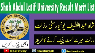 Shah Abdul Latif University Result Merit List 2022 SALU Update [upl. by Urdna578]