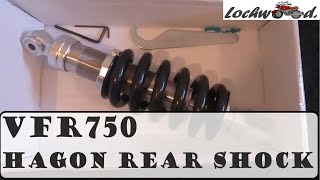 VFR750  HAGON REAR SHOCK INSTALL [upl. by Ervine]