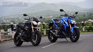 Suzuki GSXS1000 vs Triumph Speed Triple by OVERDRIVE [upl. by Aitnic733]