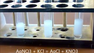 Qualitative Analyse Nachweis von Chlorid mit Silbernitrat AgNO3 [upl. by Nolly]