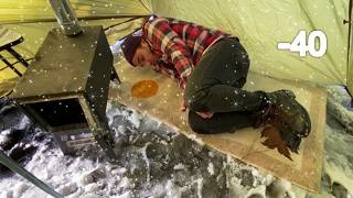 Extreme 45° Solo Camping 4 Days  Snowstorm amp Hot Tent Camping In A Blizzard  ASMR [upl. by Avad]