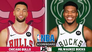 Chicago Bulls vs Milwaukee Bucks  NBA Live Scoreboard 2024 [upl. by Olsen]