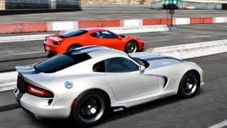 2013 Viper vs Ferrari 458 Italia DRAG RACE [upl. by Lundquist]