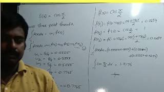 Evaluate the Integral by using Gauss Quadrature Three Point Formula ME 8692 FEA UNIT V [upl. by Einaffets]