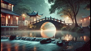 自然雨声与中国箜篌：绝美宁静，聆听中入眠  Natural Rain Sounds and Chinese Konghou Exquisite Serenity Fall Asleep to B [upl. by Imij]