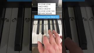 Carnaval Del Barrio Piano Easy With Letters 🎡🥳 From In The Heights shorts piano pianotutorial [upl. by Artsa]