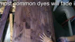 HOW TO USE FABRIC DYE TO STAIN WOOD TUTORIAL [upl. by Ollecram]