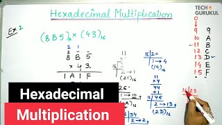 23 Hexadecimal Multiplication  Hexadecimal Arithmetic  Digital Electronics  TECH GURUKUL [upl. by Enelrahc378]