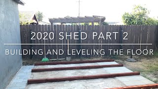 Building a Costco Yardline Stirling Shed Part 2 Building and leveling the floor [upl. by Nyram541]