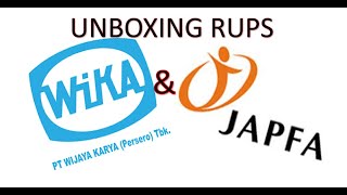 UNBOXING RUPS WIKA DAN JPFA [upl. by Vitek]