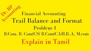 Trial Balance Problem and Formate Explaination [upl. by Rehtnug]