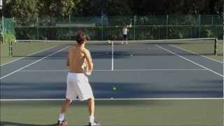 Grigor Dimitrov Forehand amp Backhand From The BackSlow Motion [upl. by Nedloh565]