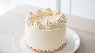 Vanilla Butter Cake Swiss Meringue Buttercream [upl. by Ioyal]