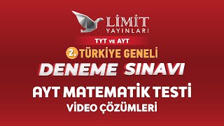 2 TÜRKİYE GENELİ DENEME SINAVI AYT MATEMATİK TESTİ VİDEO ÇÖZÜMLERİ [upl. by Dyane]