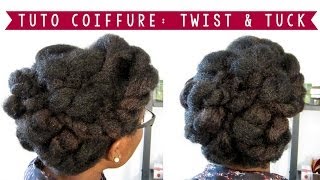 CHEVEUX CREPUS 4C  Tuto Coiffure Twist amp Tuck [upl. by Lleinnad538]