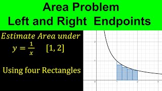 Area Problem  Riemann Sums  Left Endpoints  Right Endpoints  Calculus [upl. by Atinehs940]