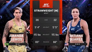 UFC 298 Amanda Lemos vs Tatiana Suarez UFC 5 SW Fight Simulation Honda Center 🇧🇷🇺🇸👊🎮 [upl. by Winna713]