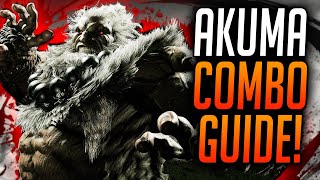 STREET FIGHTER 6 AKUMA COMBOS Complete Combo Guide [upl. by Assenov]