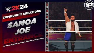 Samoa Joe WWE 2K24 Entrance Top Moves Signatures Finishers amp Victory Motion [upl. by Geof]