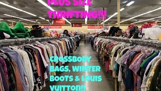 Plus Size Girl Thrifting Adventures  CrossBody Bags Winter Boots amp Louis Vuitton [upl. by Ruvolo]