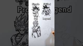 How to draw Goku in different level shorts anime drawing goku [upl. by Brena]