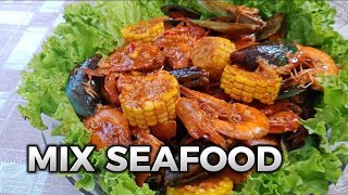 MIX SEAFOOD BOIL I USE SPRITE INSTEAD OF WATER ANG SARAP PALA GRABE easyrecipe easytocook [upl. by Rebah]