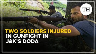 Two soldiers injured in gunfight with terrorists in JampK’s Doda VDGs assist security forces [upl. by Midge]