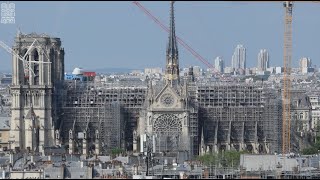 Timelapse  Le chantier de NotreDame de Paris juillet 2024 [upl. by Nivlem]