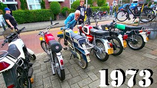 TOMOS 4L 1973 BATAVUS TS 50 1977 Vintage Mopeds Motorcycles Oldtimer Day Alphen ad Rijn Retro [upl. by Veleda]