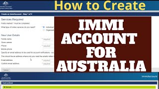 How to create immi Account for Australia Online Visa application 2023  Information Hub Official [upl. by Pelage825]