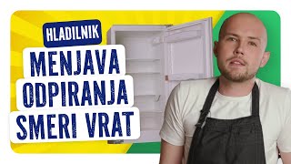 Itak da se da HLADILNIK  menjava smeri odpiranja vrat [upl. by Ydnam133]