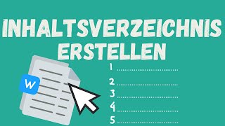 Inhaltsverzeichnis in Word erstellen  kurz und einfach erklärt [upl. by Ameluz754]